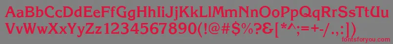 KingstonBold Font – Red Fonts on Gray Background