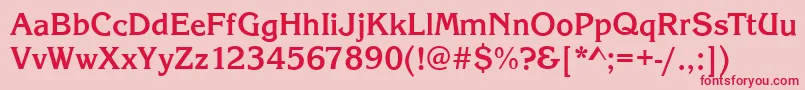 KingstonBold Font – Red Fonts on Pink Background