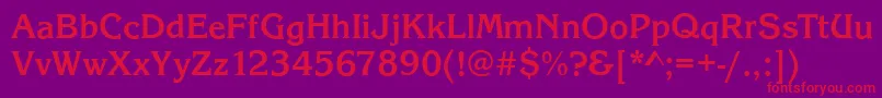 KingstonBold Font – Red Fonts on Purple Background