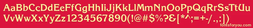 KingstonBold Font – Yellow Fonts on Red Background
