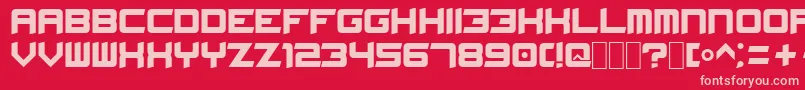 fuente StellarKombat – Fuentes Rosadas Sobre Fondo Rojo