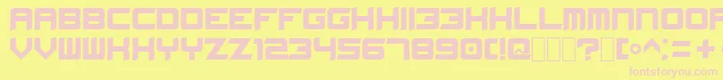 StellarKombat Font – Pink Fonts on Yellow Background