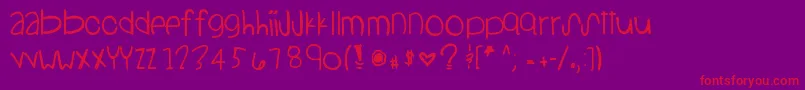 Standingonthesun Font – Red Fonts on Purple Background