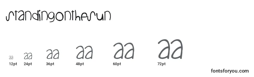 Standingonthesun Font Sizes