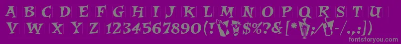 フォントRoquetteLetPlain.1.0 – 紫の背景に灰色の文字