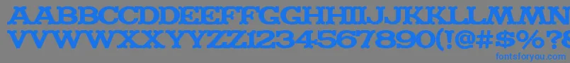 フォントMadfont ffy – 灰色の背景に青い文字