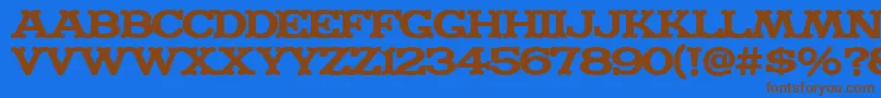 fuente Madfont ffy – Fuentes Marrones Sobre Fondo Azul