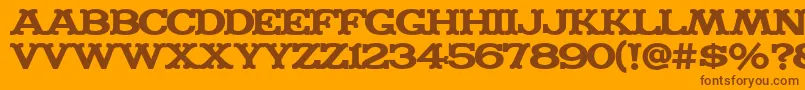 Madfont ffy Font – Brown Fonts on Orange Background