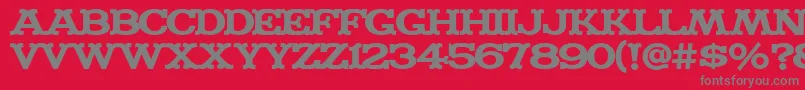フォントMadfont ffy – 赤い背景に灰色の文字