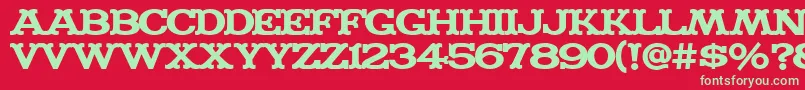 Madfont ffy Font – Green Fonts on Red Background