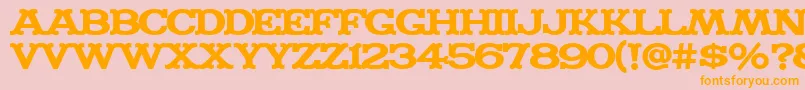 Madfont ffy Font – Orange Fonts on Pink Background