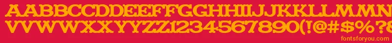 Madfont ffy Font – Orange Fonts on Red Background