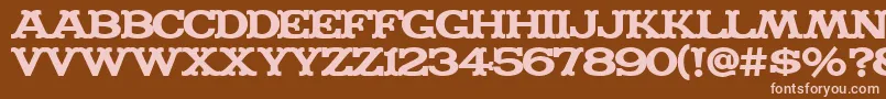 Madfont ffy-Schriftart – Rosa Schriften auf braunem Hintergrund