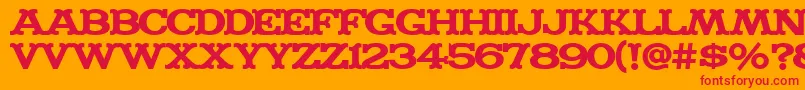 Madfont ffy Font – Red Fonts on Orange Background