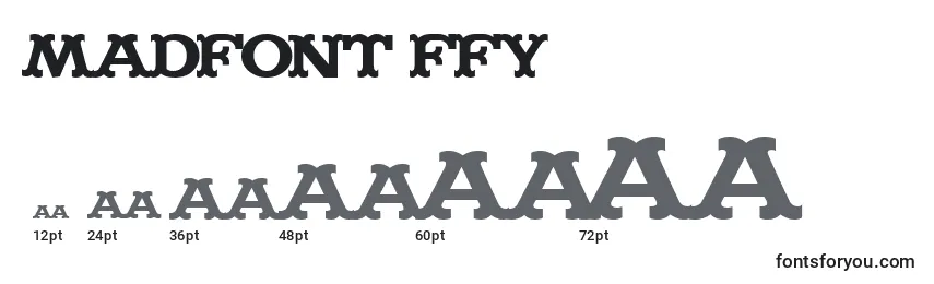 Размеры шрифта Madfont ffy