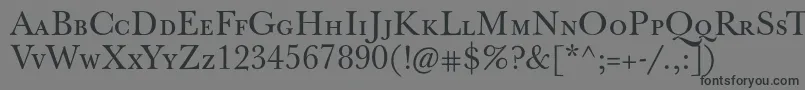 Jbaskervillecaps Font – Black Fonts on Gray Background