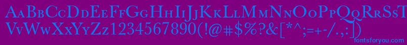 Jbaskervillecaps Font – Blue Fonts on Purple Background