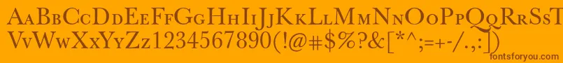 Jbaskervillecaps Font – Brown Fonts on Orange Background