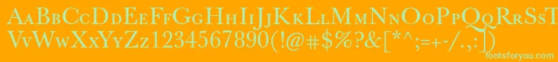 Jbaskervillecaps Font – Green Fonts on Orange Background