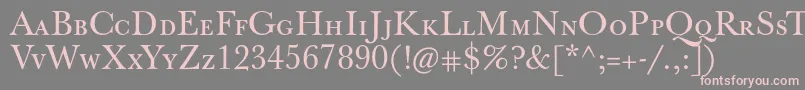 Jbaskervillecaps Font – Pink Fonts on Gray Background