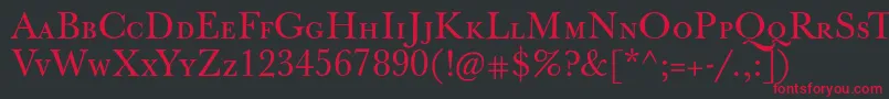 Jbaskervillecaps Font – Red Fonts on Black Background