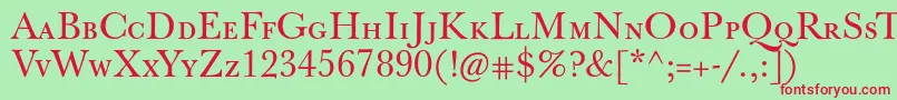 Jbaskervillecaps Font – Red Fonts on Green Background