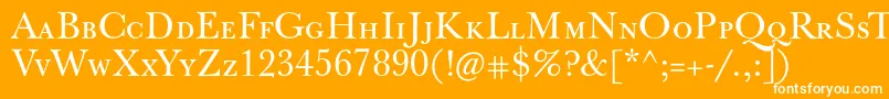 Jbaskervillecaps Font – White Fonts on Orange Background