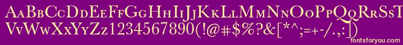 Jbaskervillecaps Font – Yellow Fonts on Purple Background