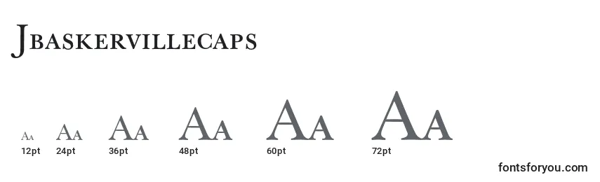 Größen der Schriftart Jbaskervillecaps