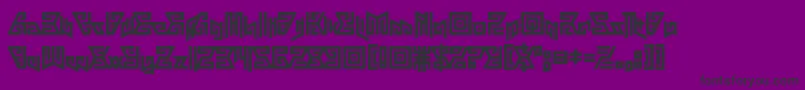 Aztechno Font – Black Fonts on Purple Background