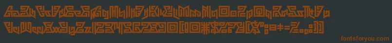 Aztechno Font – Brown Fonts on Black Background