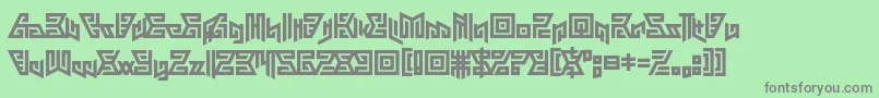 Aztechno Font – Gray Fonts on Green Background