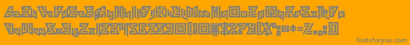 Шрифт Aztechno – серые шрифты на оранжевом фоне