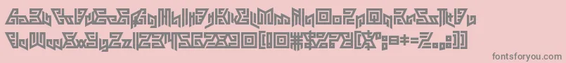 Weitere Informationen zur Aztechno-Schriftart Aztechno-Schriftart – Graue Schriften auf rosa Hintergrund
