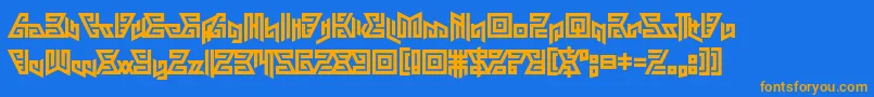 Aztechno-fontti – oranssit fontit sinisellä taustalla