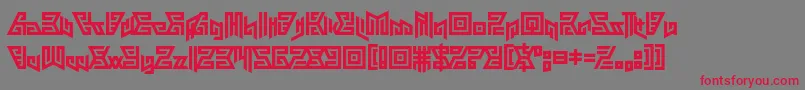 Aztechno Font – Red Fonts on Gray Background