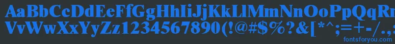 Newtonxctt Font – Blue Fonts on Black Background