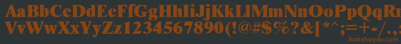 Newtonxctt Font – Brown Fonts on Black Background