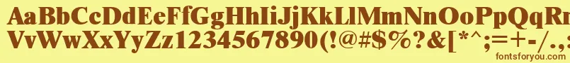 Newtonxctt Font – Brown Fonts on Yellow Background