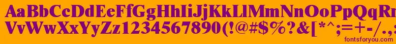 Newtonxctt Font – Purple Fonts on Orange Background