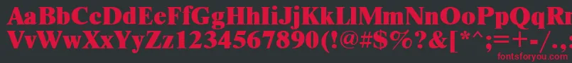 Newtonxctt Font – Red Fonts on Black Background