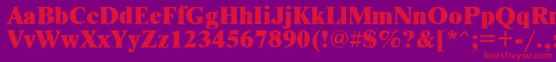 Newtonxctt Font – Red Fonts on Purple Background