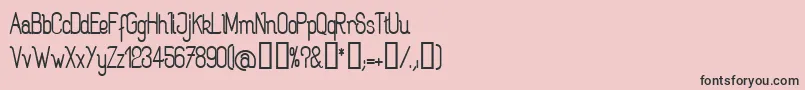Rogab Font – Black Fonts on Pink Background