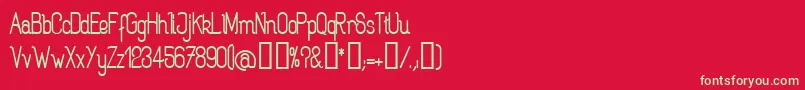Rogab Font – Green Fonts on Red Background