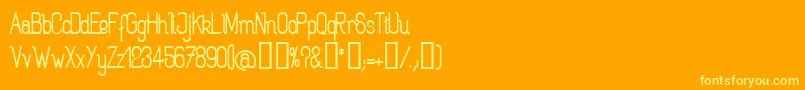 Rogab Font – Yellow Fonts on Orange Background