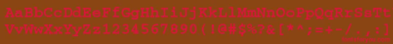 CourierbttBold Font – Red Fonts on Brown Background