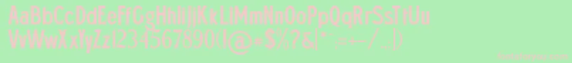 Whitbybrewers-fontti – vaaleanpunaiset fontit vihreällä taustalla