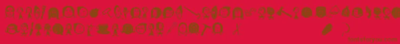 Widows Font – Brown Fonts on Red Background