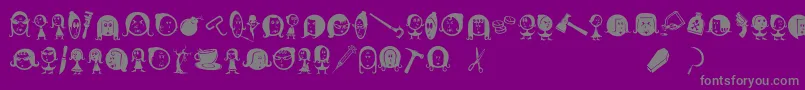 More about Widows Font Widows Font – Gray Fonts on Purple Background
