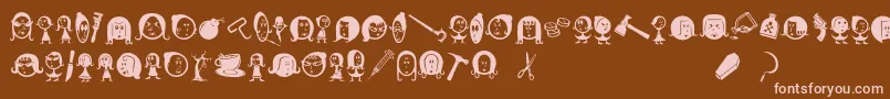 More about Widows Font Widows Font – Pink Fonts on Brown Background
